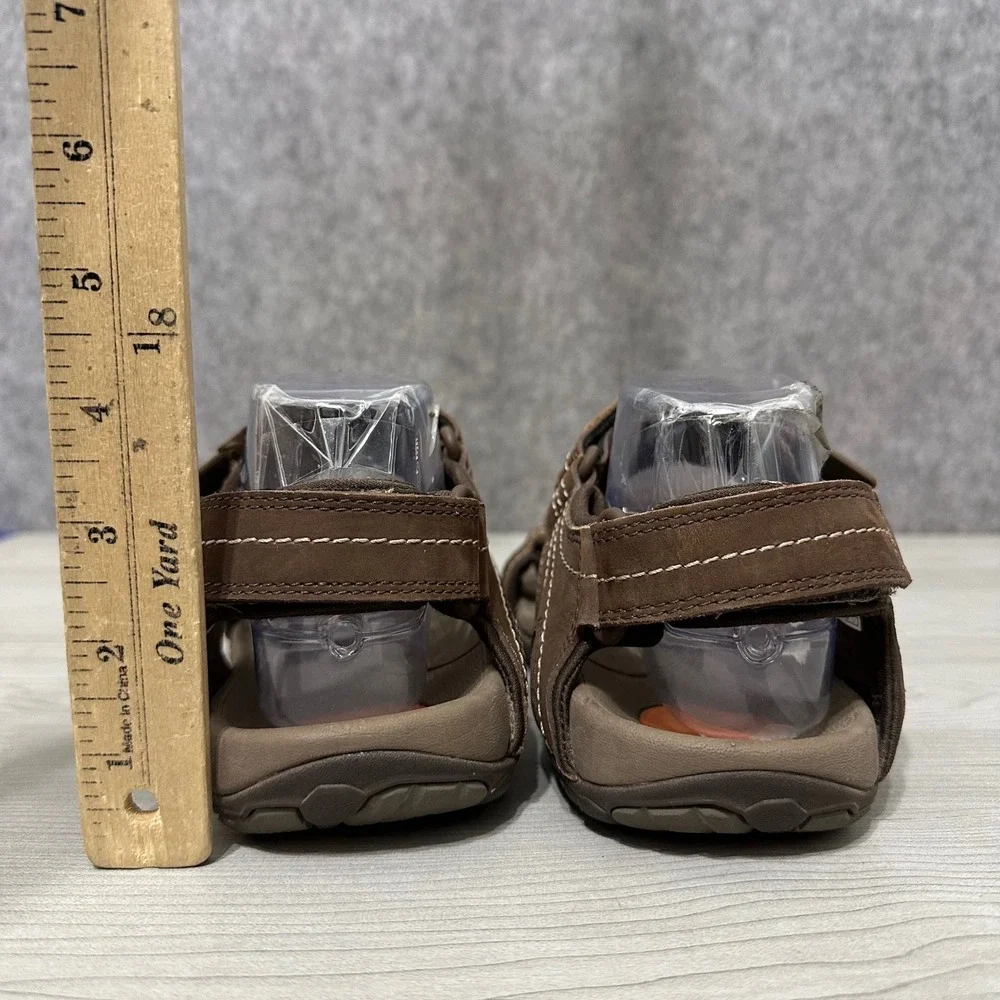 Vionic Boyes Sandals Mens 7 Brown Adjustable Straps Orthotic Comfort Shoes